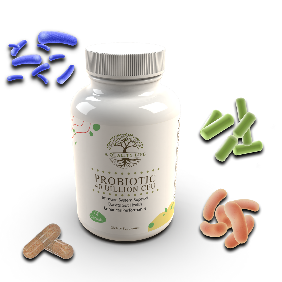 Probiotic 40 Billion CFU by A Quality Life Nutrition