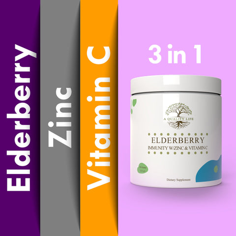 Elderberry, Zinc and Vitamin C Formula by A Quality Life Nutrition