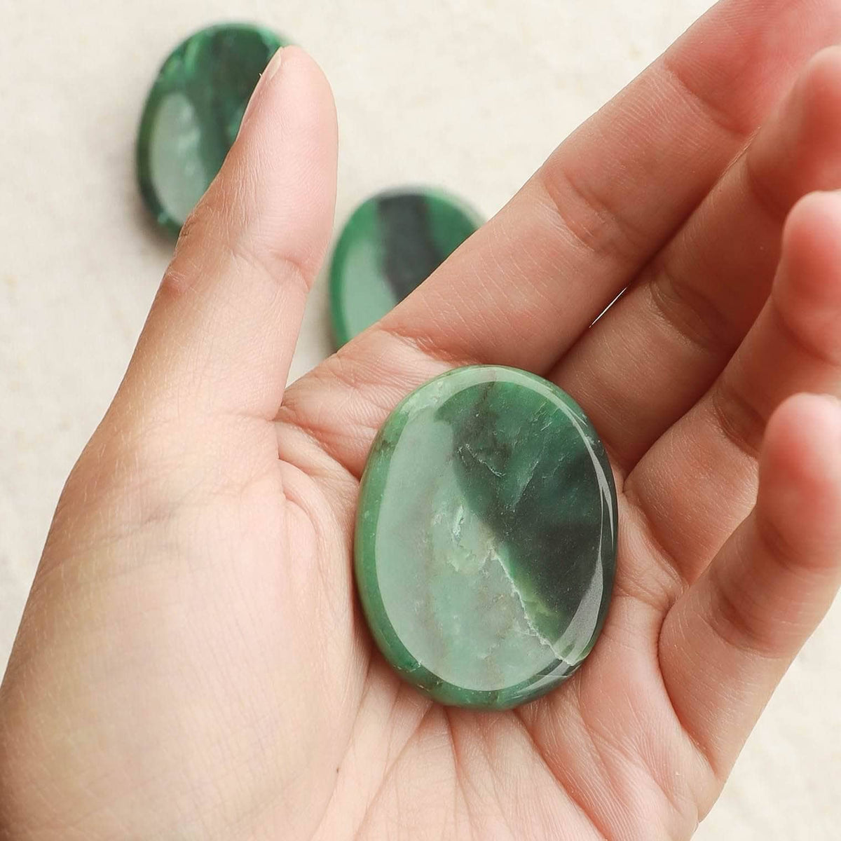 Green Jade Worry Stone by Tiny Rituals