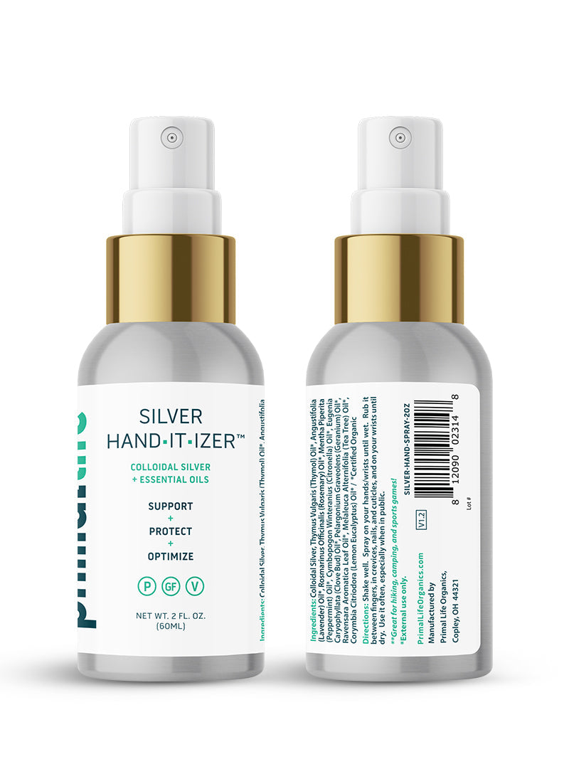 Silver Hand-it-izer Spray, Colloidal Silver+ by Primal Life Organics