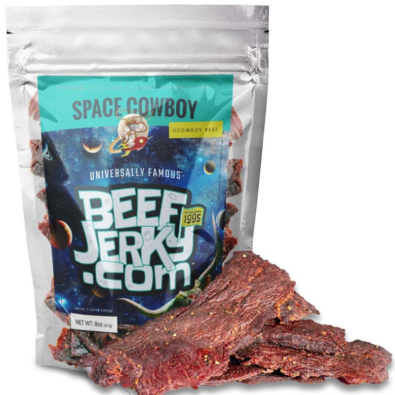 Space Cowboy, Slow Smoke & Pepper, Gourmet Beef Jerky (8oz bag) by BeefJerky.com