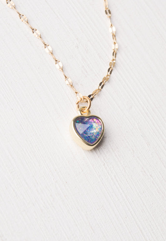 Wear Blue Gold Heart Necklace by Starfish Project