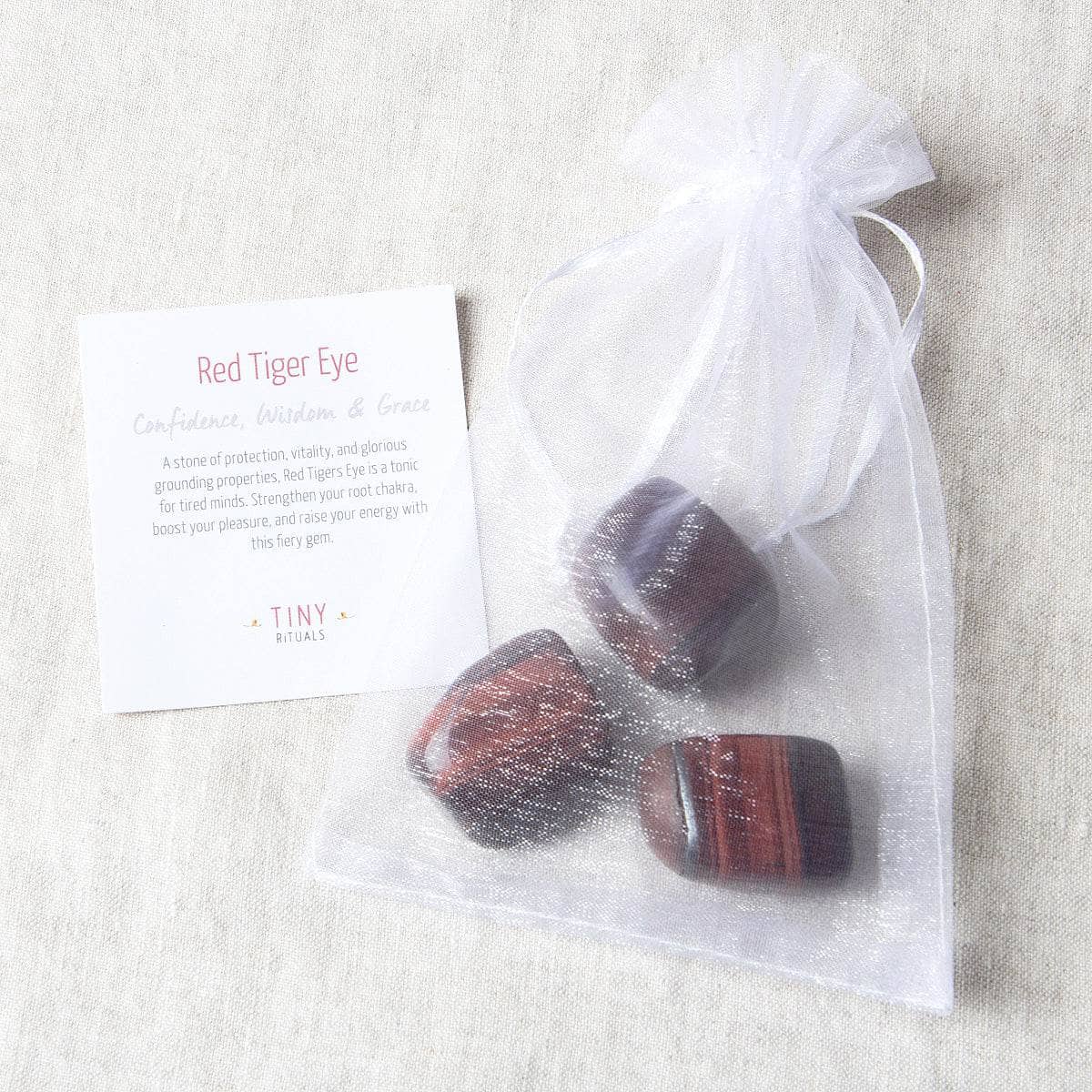 Red Tiger Eye Stone Set by Tiny Rituals