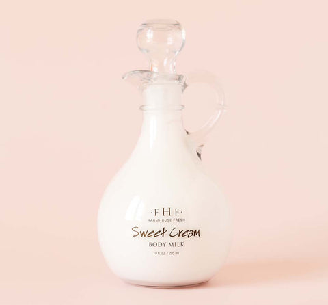 Sweet Cream Body Milk Lotion - Decorative Cruet by FarmHouse Fresh skincare