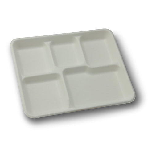 5-Compartment Fiber Tray, 500-Count Case by TheLotusGroup - Good For The Earth, Good For Us