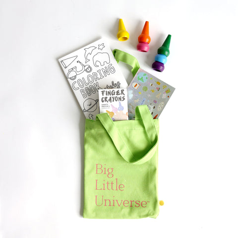 Crayons and Coloring Book by Big Little Universe