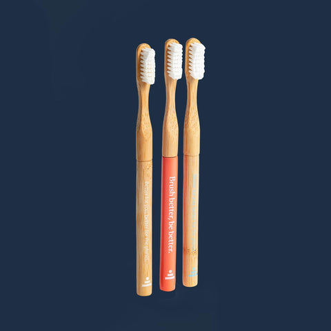 Natural Bamboo Toothbrush 3-Pack by Better & Better