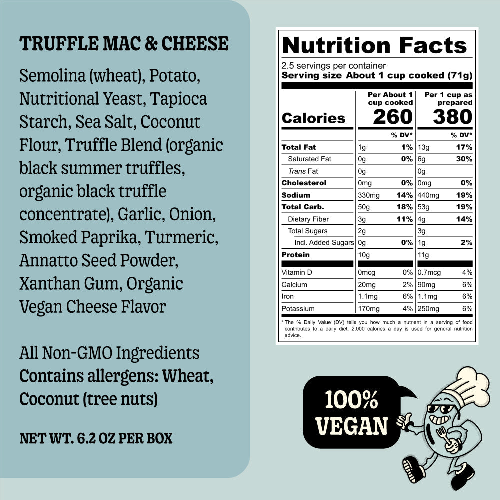 GrownAs* Truffle Mac & Cheese Case of 10 by Seed Ranch Flavor Co