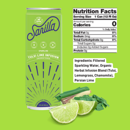 Tulsi Lime Sarilla Sparkling Botanical by Drink Sarilla