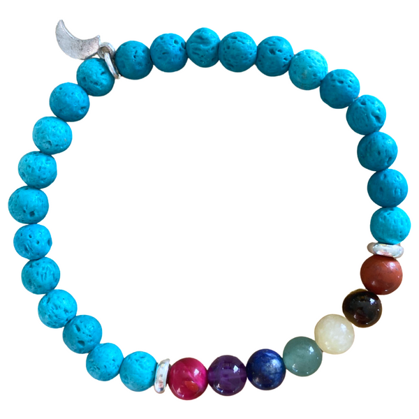 Lava rock 2025 chakra bracelet