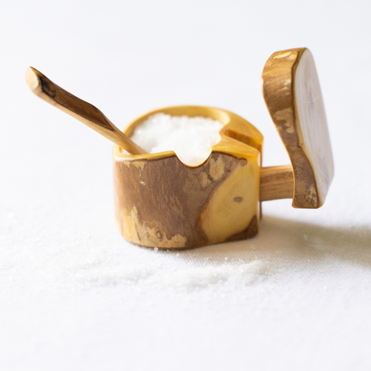 Coffeewood Mini Salt Box and Spoon by Upavim Crafts