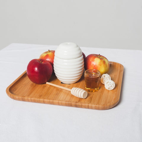 Bamboo Square Platter 14" inch X 14" inch | For Appetizers / Barbecue / Steak by Wilmax Porcelain