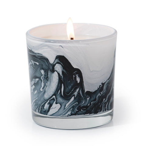White Sage & Lily 14 oz. Swirl Glass Candle by Andaluca Home