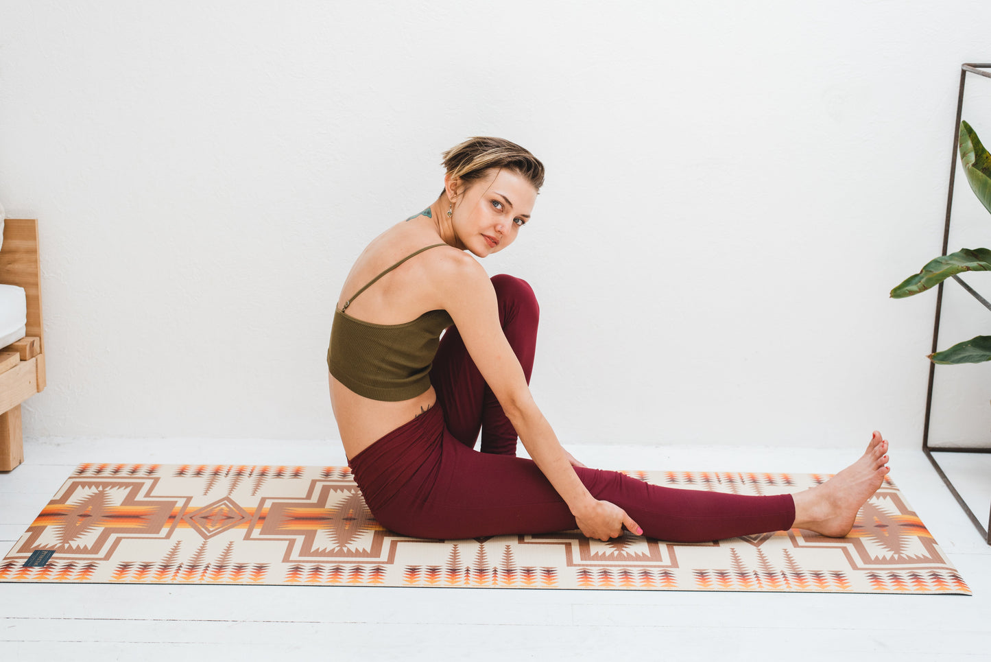 Ascend Yoga Mat Pendleton Harding Tan Yoga Mat by Yune Yoga