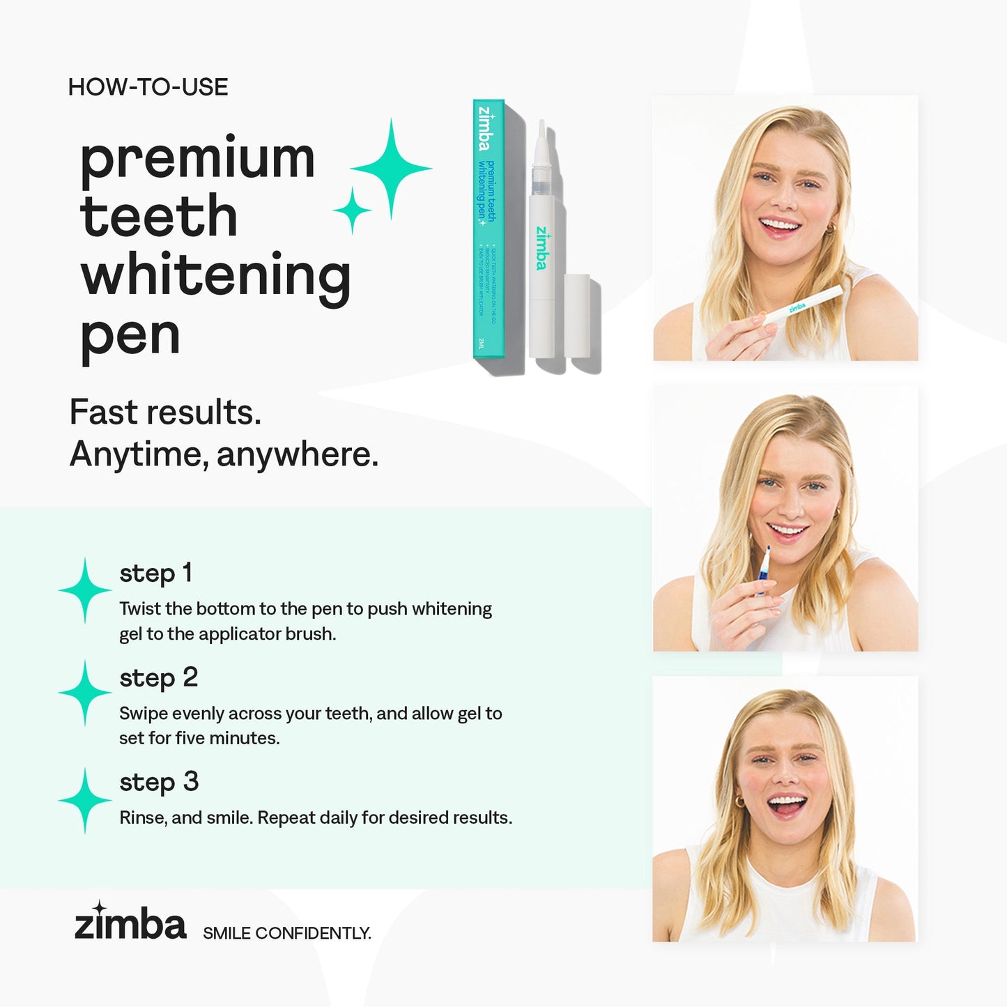 Premium Teeth Whitening Pen by Zimba Whitening
