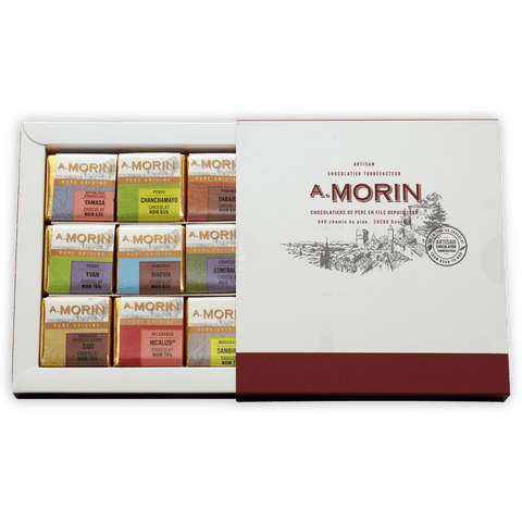 A. Morin Dark Chocolate Tasting Box (27 pieces) by Bar & Cocoa