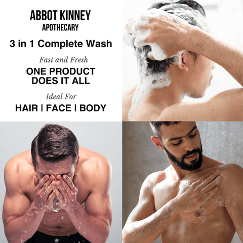 Abbot Kinney Apothecary Men's 3-in-1 Moisturizing Shampoo, Conditioner, and Body Wash - Wood Reserve 32oz by  Los Angeles Brands