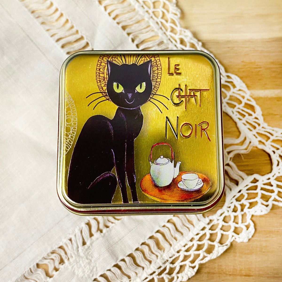 Le Chat Noir Tea Tin by Plum Deluxe Tea