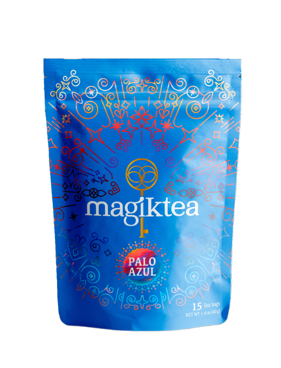 Certified Organic Palo Azul Tea By MagikTea, 15 Loose Tea Bags, The Alkaline Florescent Herbal Tea High in Polyphenols