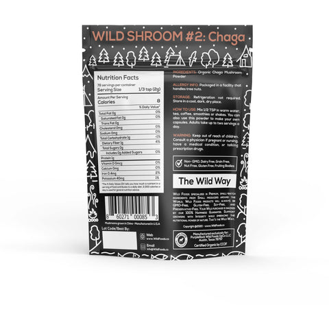 Wild Chaga Mushroom Powder Extract by Wild Foods