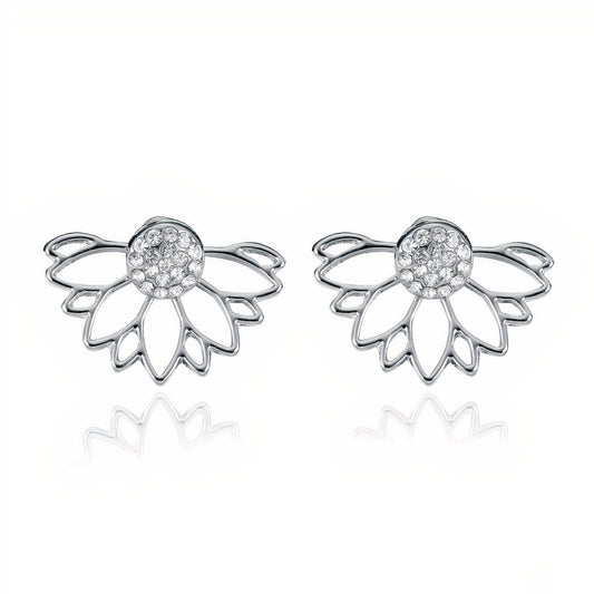 Crystal Earrings -Silver by ClaudiaG Collection