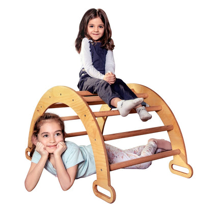 Climbing Arch & Rocker Balance - Montessori Climbers for Kids 1-7 y.o. – Chocolate by Goodevas