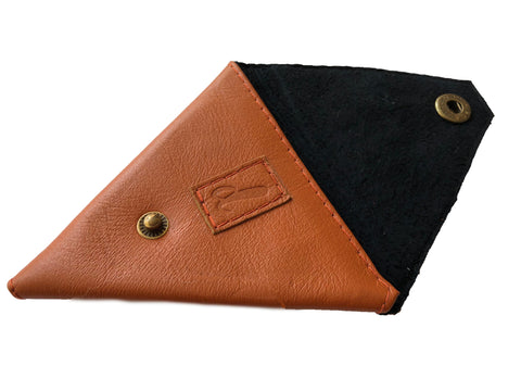 Leather Coin Purse| Small Leather Change Purse in Orange by shop daph.