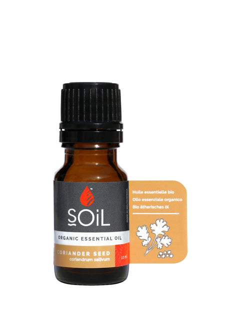 Organic Coriander Seed Essential Oil (Coriandrum Sativum) 10ml by SOiL Organic Aromatherapy and Skincare