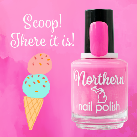 Northern Nail Polish - Scoop! There it is: Nail Polish Pink Cute Toxin-Free Vegan by Quirky Crate