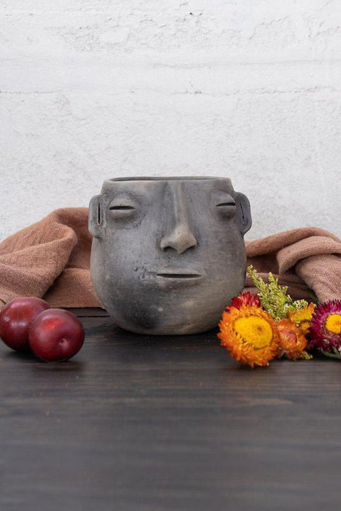 Face Clay Planter by Wool+Clay