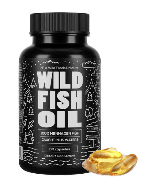Wild Fish Oil, Omega-3 DHA, EPA, DPA, U.S. Wild Caught by Wild Foods