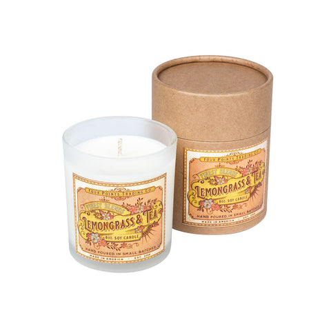 Lemongrass & Tea 8oz Soy Candle by Four Points Trading Co.