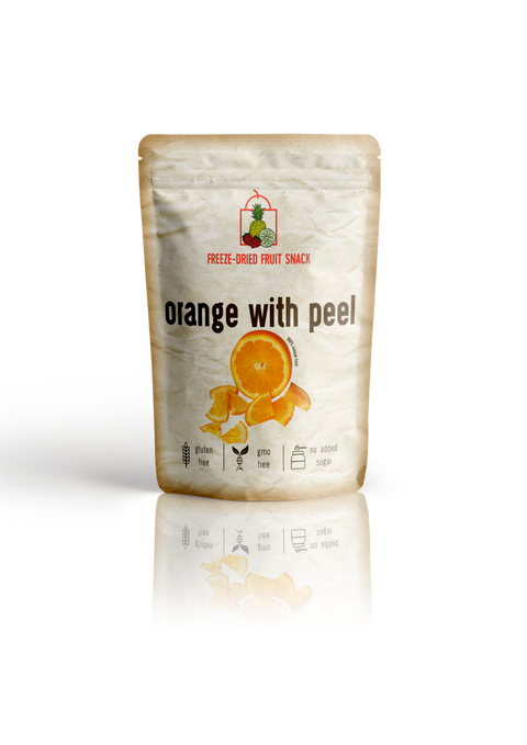 Freeze Dried Orange with Peel Snack Pouch by The Rotten Fruit Box