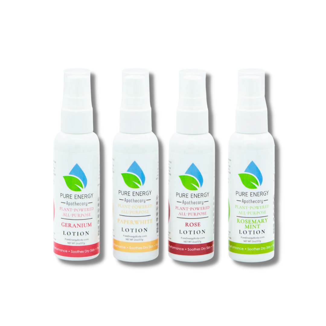 All Purpose Moisturizing Lotion - Travel Garden Gift Set (4 pack) by Pure Energy Apothecary