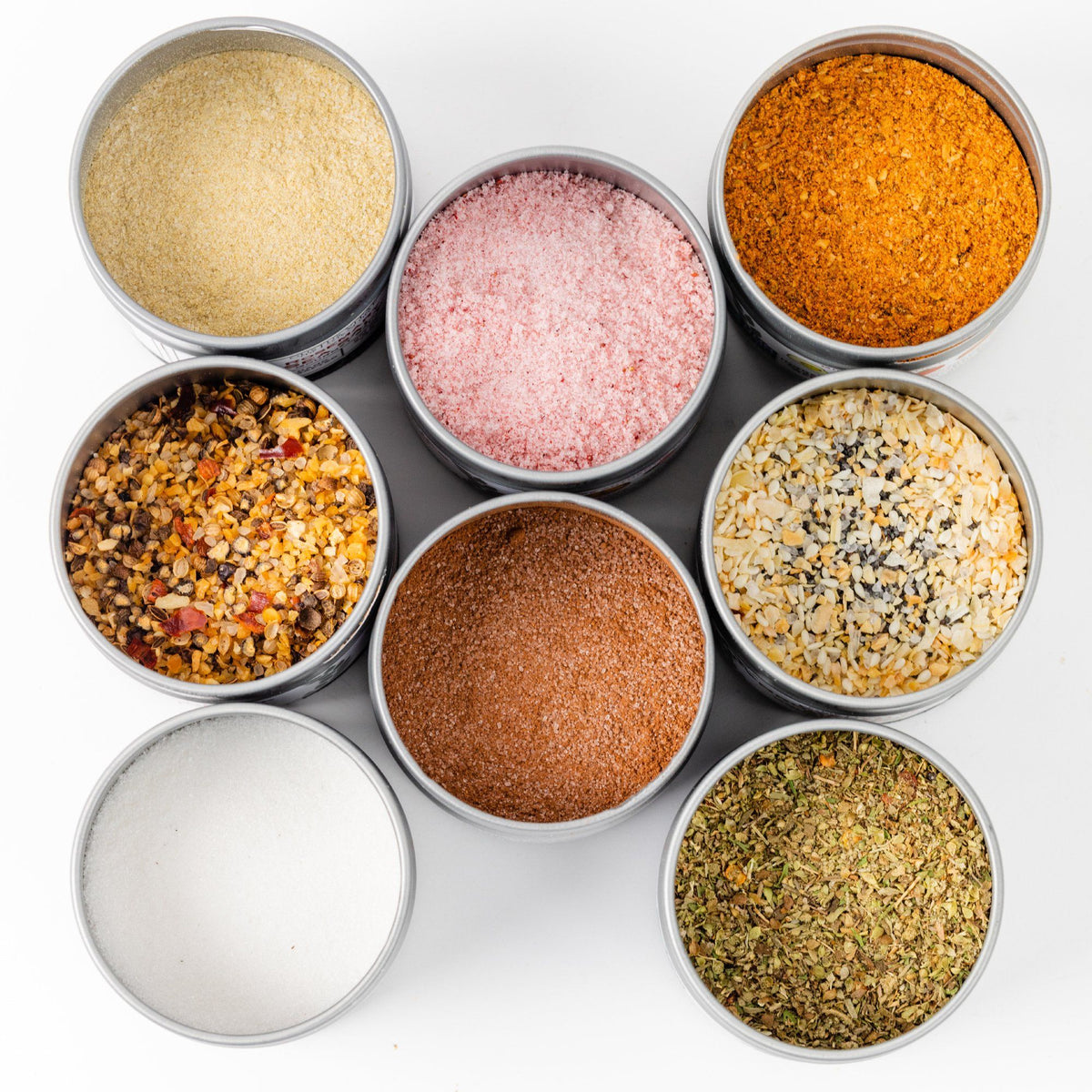 Gourmet Pantry Essentials Gift Pack | 8 Gourmet Seasonings & Salts In A Handsome Gift Tin by Gustus Vitae