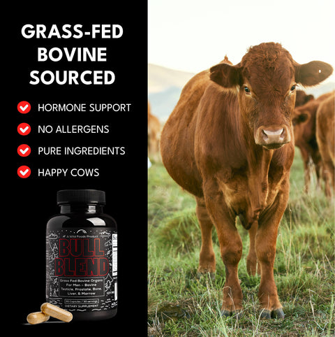 Bull Blend: Beef Organ Complex For Hormones - Bovine Prostate, Bone, Liver & Marrow by Wild Foods