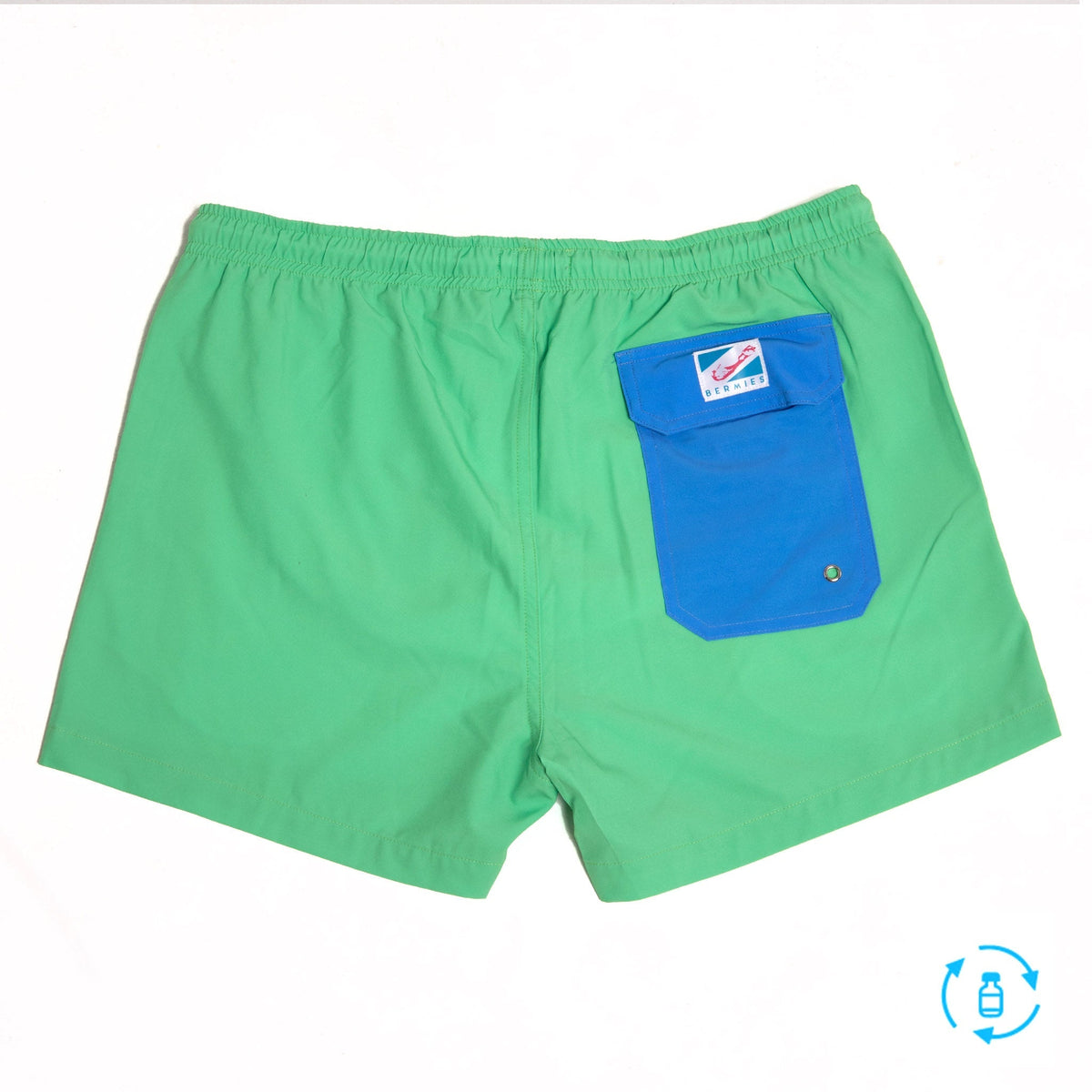 Green Blue Pocket - 3.5" Swim Trunks by Bermies