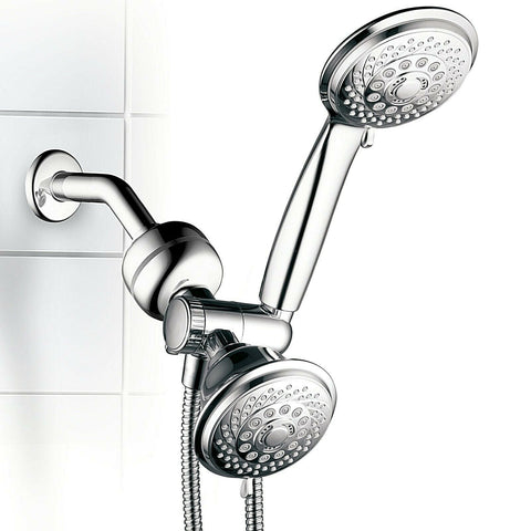 HotelSpa Multi-Setting Shower Head Combo with 3-Stage Shower Filter by Quality Home Distribution