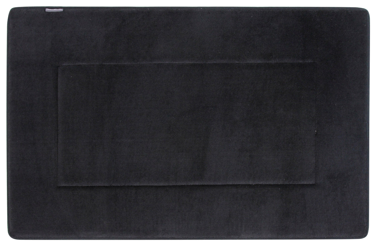 Memory Foam Bath Mat in Black, Large 21 x 34 in by The Everplush Company