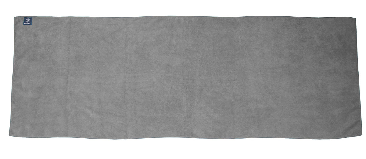 Biospired Asana XL Hot Yoga Towel, Grey by The Everplush Company