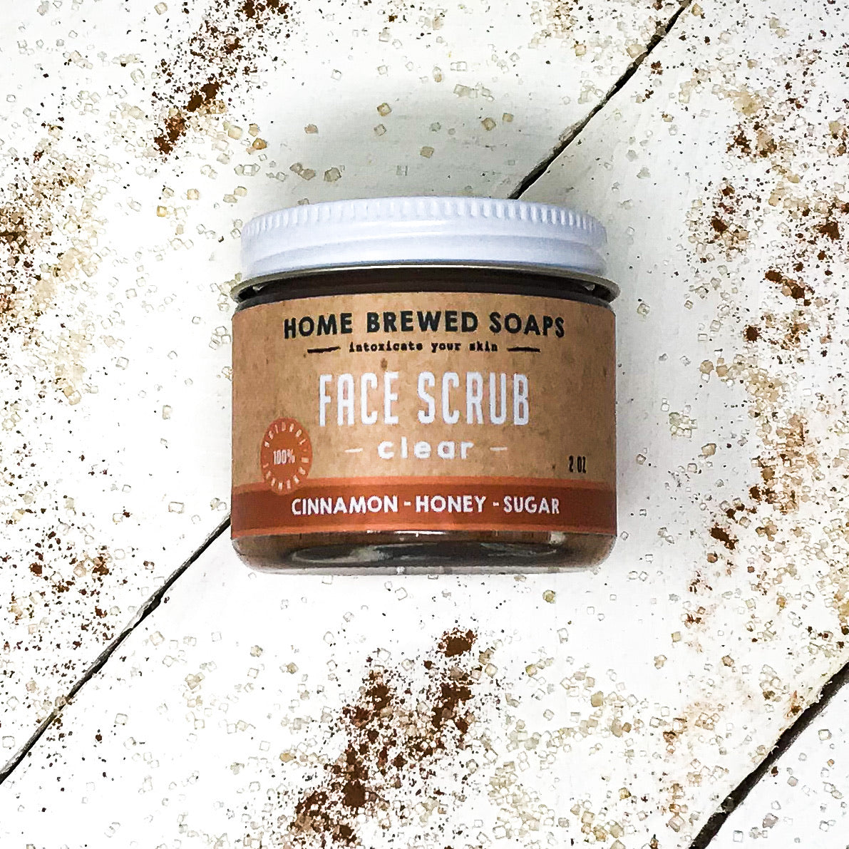 Face Scrub - Natural Acne Skin Care - Sugar Scrub by Home Brewed Soaps
