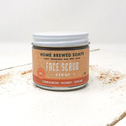 Face Scrub - Natural Acne Skin Care - Sugar Scrub by Home Brewed Soaps
