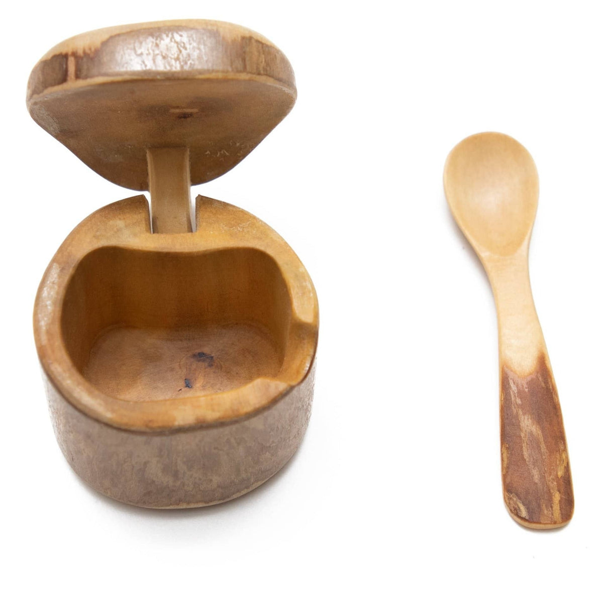Coffeewood Mini Salt Box and Spoon by Upavim Crafts