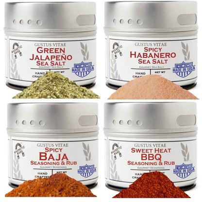 Kitchen, Cooking and Grilling Essentials – The Spicy Collection  | Set of 4 by Gustus Vitae