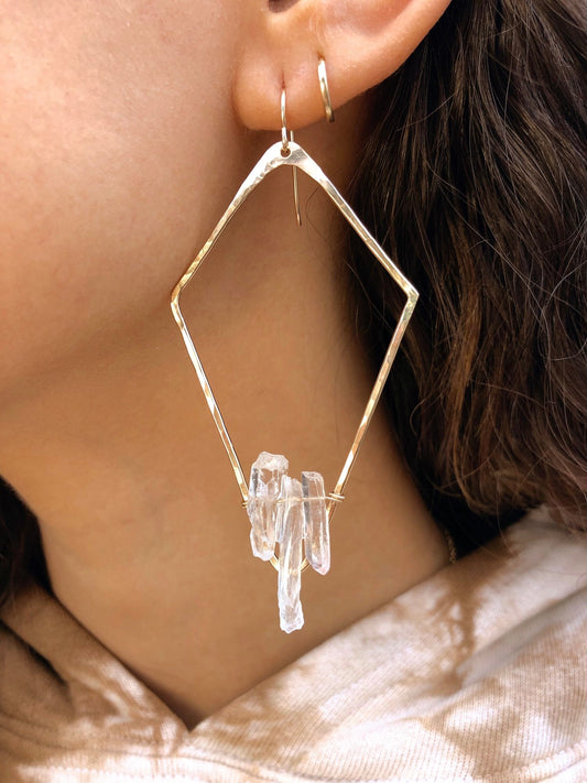 Lucid Crystal Earrings by Toasted Jewelry