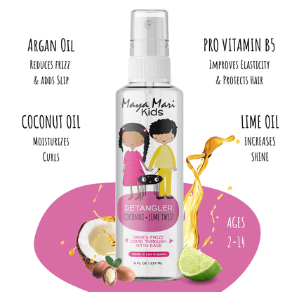 Maya Mari Kids Detangler, with Argan Oil, Coconut Oil, and Lime Oil, 8 oz by  Los Angeles Brands