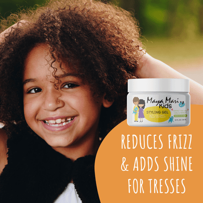 Maya Mari Kids Hair Styling Gel with Coconut Fruit Extract – Lightweight Styling Gel for Textured and Curly Hair,  12 oz by  Los Angeles Brands