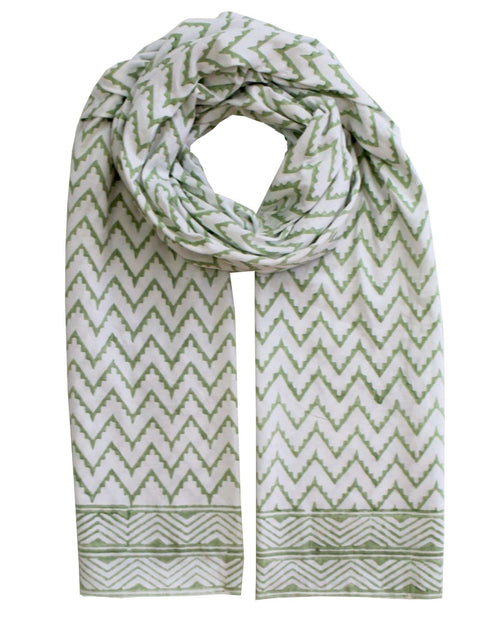 Mint Chevron Organic Scarf by Passion Lilie