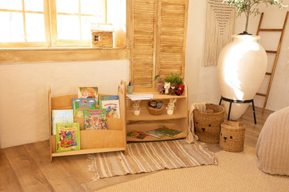 Montessori Wooden Bookshelf – Beige by Goodevas