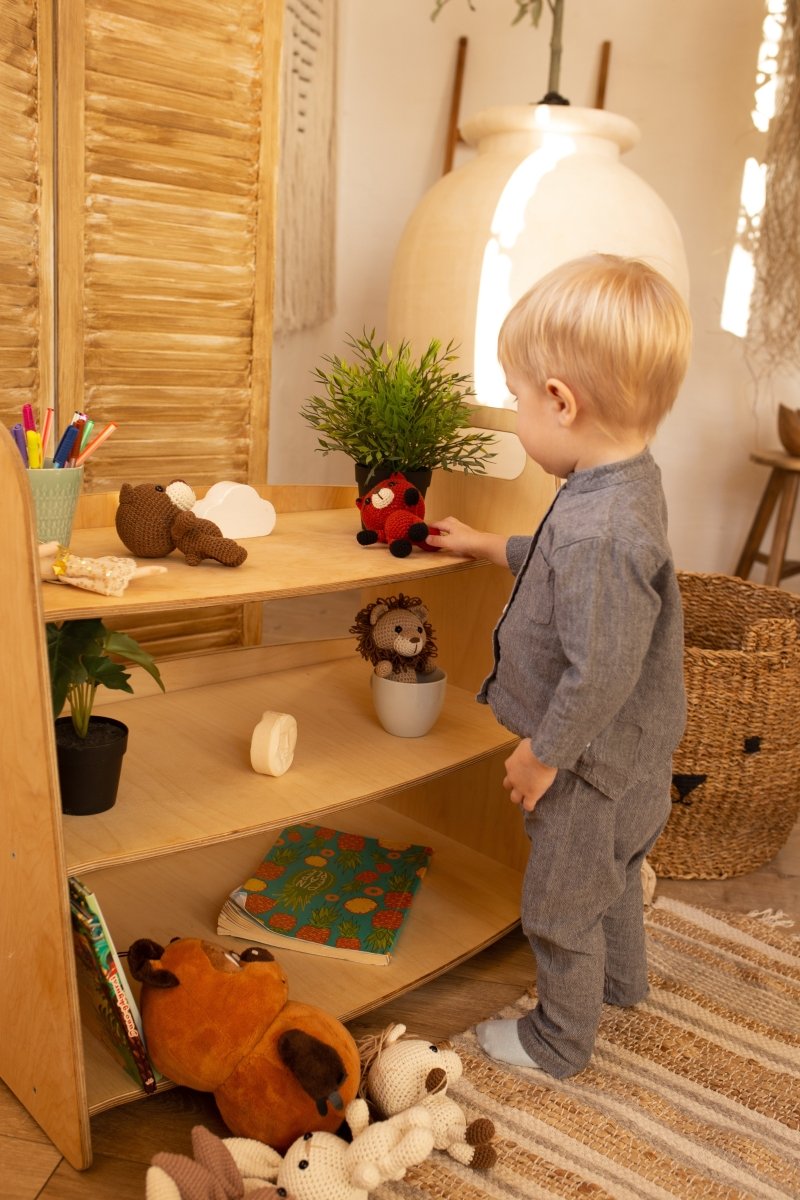 Montessori Wooden Toy Shelf by Goodevas
